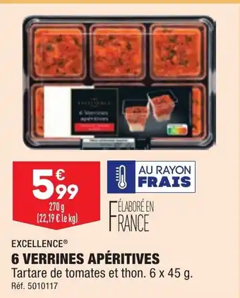 6 verrines apéritives
