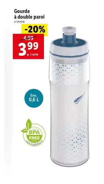 Lidl Gourde à double paroi offre