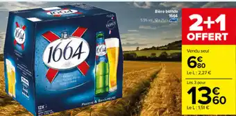 Carrefour Market Bière Blonde 1664 offre