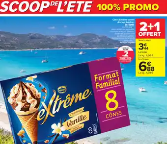Carrefour Market Cônes Extrême Vanille Format Familial offre