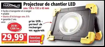 Norma Projecteur de chantier Led offre