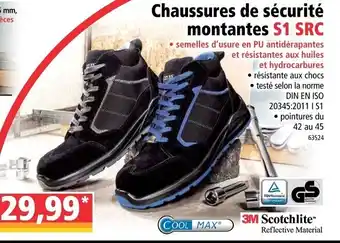 Norma Chaussures de sécurité montantes offre
