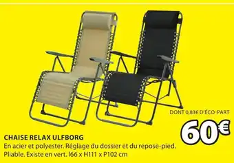 JYSK Chaise relax ulfborg offre