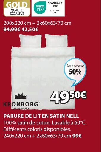 JYSK Parure de lit en satin nell offre