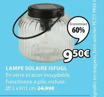 JYSK Lampe solaire isfugl offre
