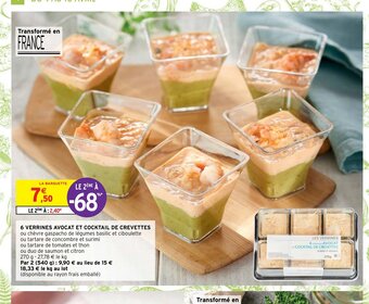 Intermarché 6 Verrines avocat et cocktail de crevettes offre