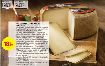 Intermarché Ossau iraty affine AOP Onetik offre