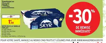 Intermarché Skyr 0% a La vanille yoplait offre
