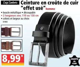 Norma Ceinture en croûte de cuir effet usé offre