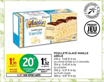 Intermarché Feuileté Glacé Vanille Adélie offre