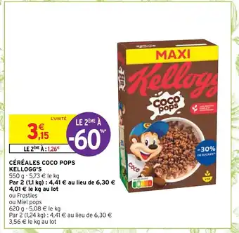 Intermarché Céréales Coco Pops Kellogg's offre