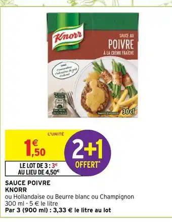 Intermarché Sauce Poivre Knorr offre
