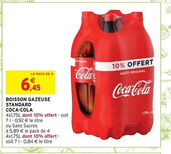 Intermarché Boisson Gazeuse Standard Coca-Cola offre