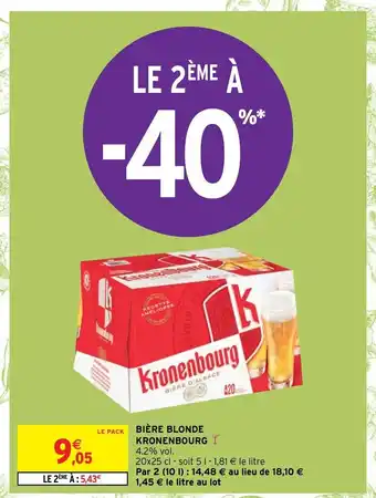 Intermarché Biére Blonde Kronenbourg offre