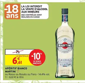 Intermarché Apéritif Bianco Martini offre