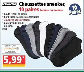 Norma Chaussettes sneaker, 10 paires offre