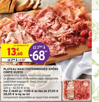 Plateau Maxi Chiffonnades Apéro Corte Gusto