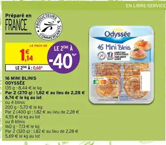 Intermarché Hyper 16 Mini Blinis Odyssée offre
