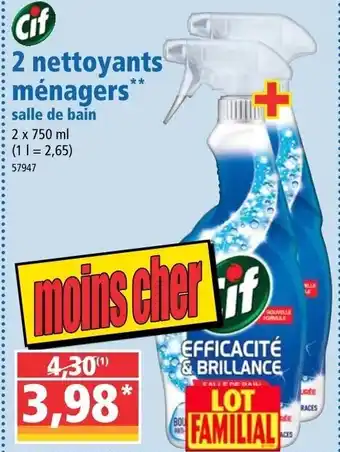 2 nettoyants ménagers