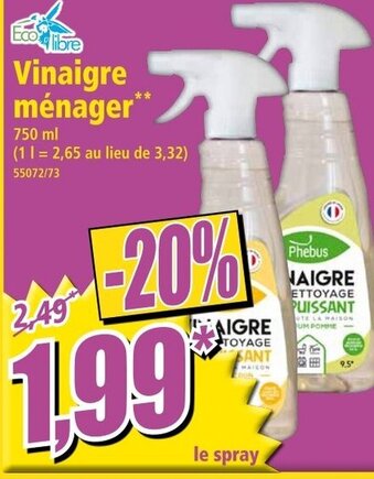 Norma Vinaigre ménager offre