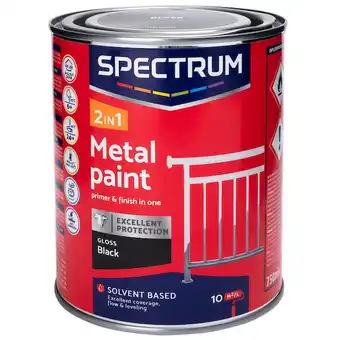 Action Laque brillante pour métaux spectrum offre