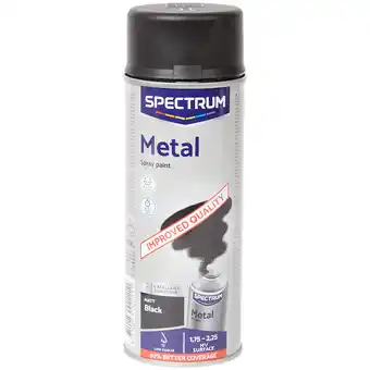 Peinture noire mate en aérosol pour métal spectrum