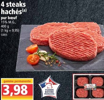 Norma 4 steaks hachés offre