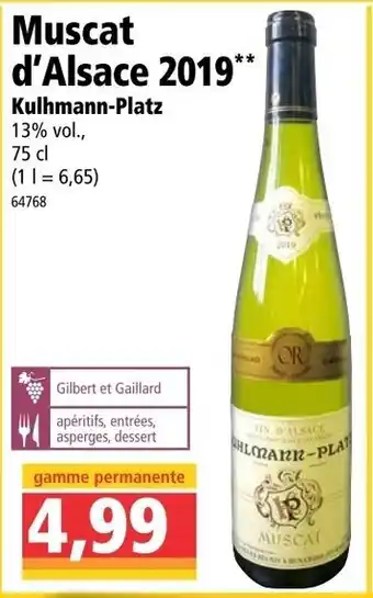 Norma Muscat d'Alsace 2019 offre