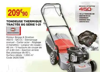 Bricomarché Tondeuse Thermique Tractée Bg Série 1-21 offre