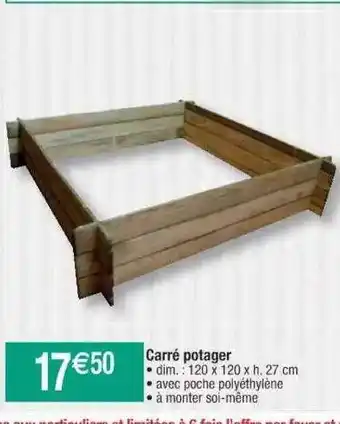 Cora x Carrefour Carré Potager offre