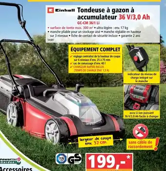 Norma tondeuse à gazon à accumulateur offre