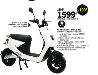 E.Leclerc L'Auto Scooter électrique E-uno Lazio offre