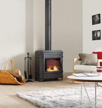 Brico Dépôt Poêle à bois vosges en fonte - 8 kw - invicta offre