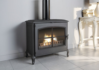 Brico Dépôt Poêle à bois rustica noir - 10 kw - invicta offre