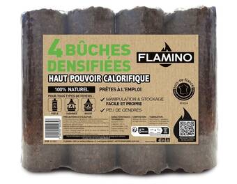 Brico Dépôt Lot de 4 bûches de bois compressé - l. 28 cm ø 9 cm offre