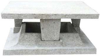 Brico Dépôt Aspirateur de cheminée béton 20/20 - 40 x 40 x 22 cm offre