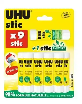Auchan 10 BÂTONS DE COLLE 8.2G offre