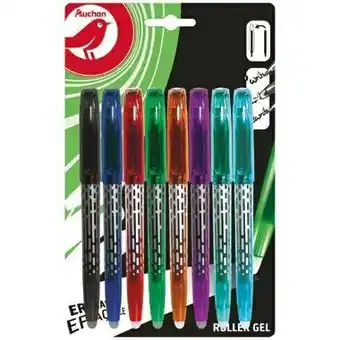 Auchan 8 STYLOS GEL EFFACABLES offre