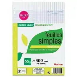 Auchan FEUILLES SIMPLES offre