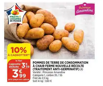 Bi1 Pommes De Terre De Consommation à Chair Ferme Nouvelle Récolte (traitement Anti-germinatif) offre