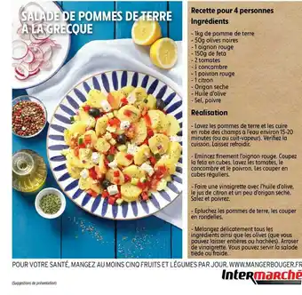Intermarché Contact Salade De Pommes De Terre à La Grecque offre