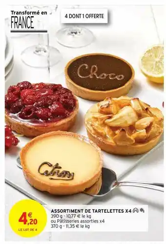 Intermarché Contact Assortiment De Tartelettes X4 offre