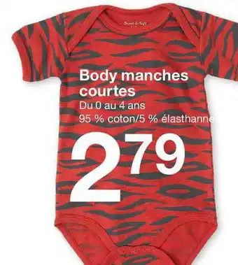 Zeeman Body Manches Courtes offre