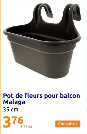 Action Pot de fleurs pour balcon malaga offre