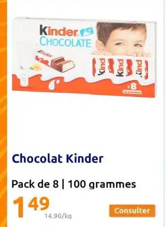 Action Chocolat kinder offre