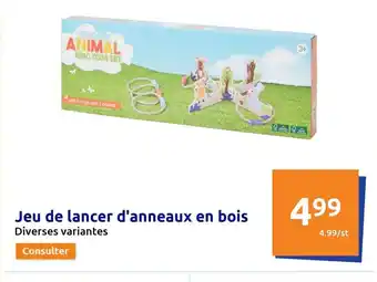 Action Jeu de lancer d'anneaux en bois offre