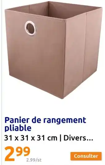 Action Panier de rangement pliable offre