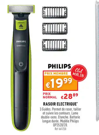 Trafic Rasoir electrique offre