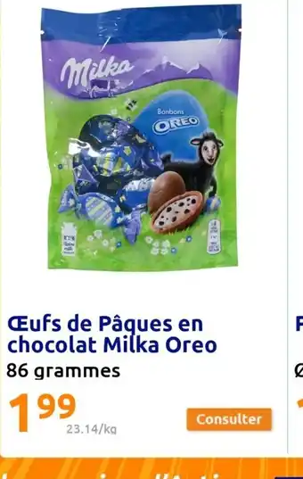 Action Oeufs de paques en chocolat milka oreo offre