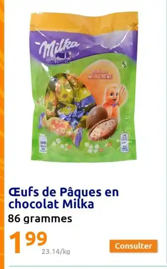 Action Oeufs de paques en chocolat milka offre
